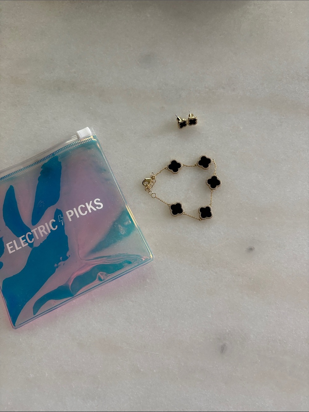 Electric Picks Icon Bracelet & Studs